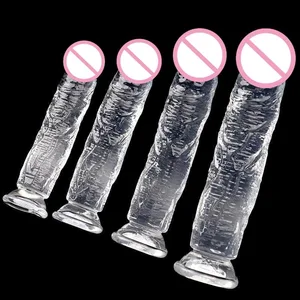 Halvat Naisten Iso Läpinäkyvä Dildo Imukuppi Eroottinen Anal Jelly Dick Pehmeä Klitori Emätintyydyttimet Penis Aikuisten seksilelu 18+