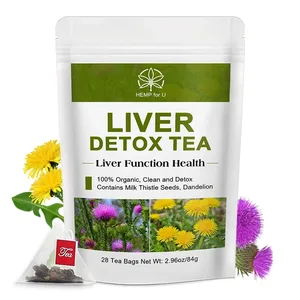 Lever Detox Naturligt och organiskt örtstöd Rensar bort värme avgiftande te för reparation av kroppens fettmetabolismsystem
