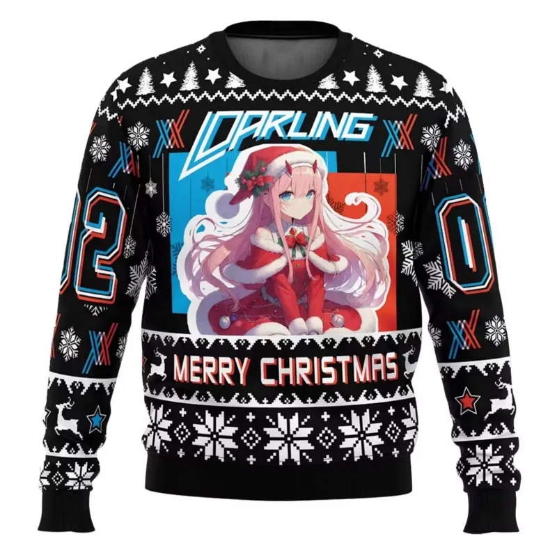 Anime une pièce Luffy noël laid pull 3D sweat hauts automne hiver Cosplay père noël pull pulls cadeau
