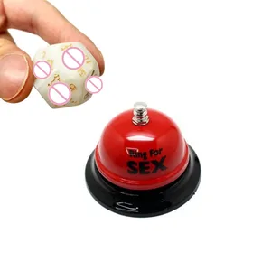 Couple Flirting Red Metal Sex Funny Table Ring Bell Sex Bell Ring Toy Game Novelty Gift Creative Red Bell