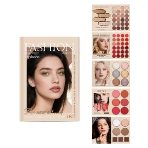 Conjunt de maquillatge tot en un Pigment natural Ombra d'ulls Blush Contorn Ressaltat Lluentor de llavis Kit cosmètic de cara completa Festa diària Principiant