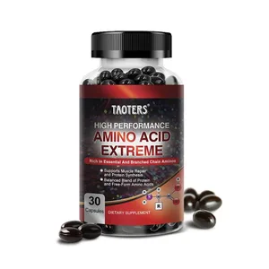Capsules d'acides aminés de musculation avancées - Aide à augmenter la force, l'endurance, la synthèse des protéines, à développer la masse musculaire, l'énergie abdominale