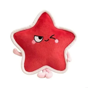Lovely Five Point Star Throw Pillow Plush Back Cushion Soft Pillow For Bedroom