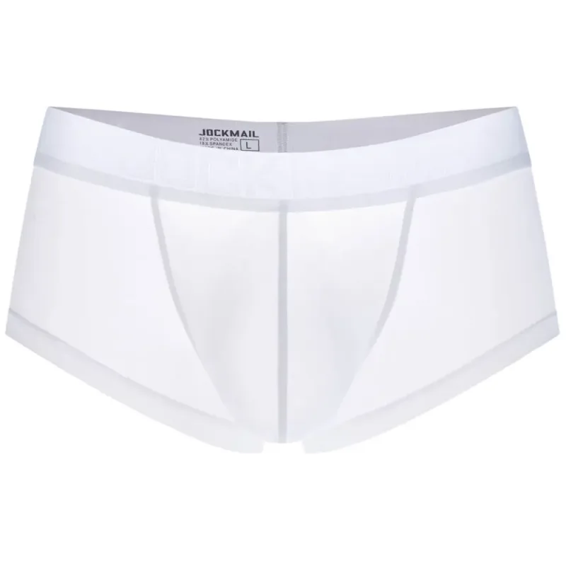Jockmail Mens Panties Sexy Boxer Translucent Seamless Hombre Ice Silk Calcinhas New Brazilian Underwear Funny Lenceria De Hombre
