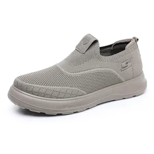 Sabatilles de malla transpirable per a home de punt lleuger superior còmoda sola suau Sabates casuals antilliscants per caminar Moda versàtil