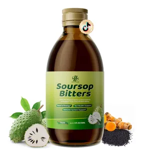 Soursop Bitters Liquid moringan ja kurkuman kanssa ruuansulatusta ja suolistoa puhdistavaan antioksidanttiseen ihon terveyteen solujen uudistamiseen immuunijärjestelmään
