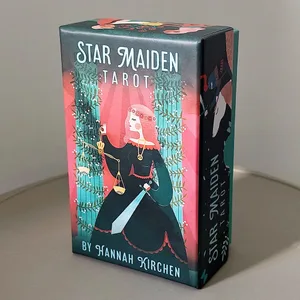 Star Maiden Tarot Deck 78-Card Deck Aesthetic Celestial Divine Tarot Card sa Two-piece Rigid Box 12*7cm Doble-embossed