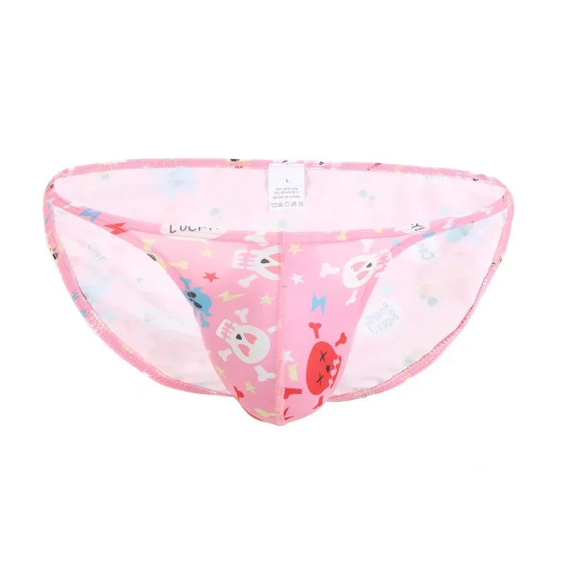 Cuecas de banho sexy masculinas maillot de bain maiô com estampa de caveira divertida e legal para surf e praia