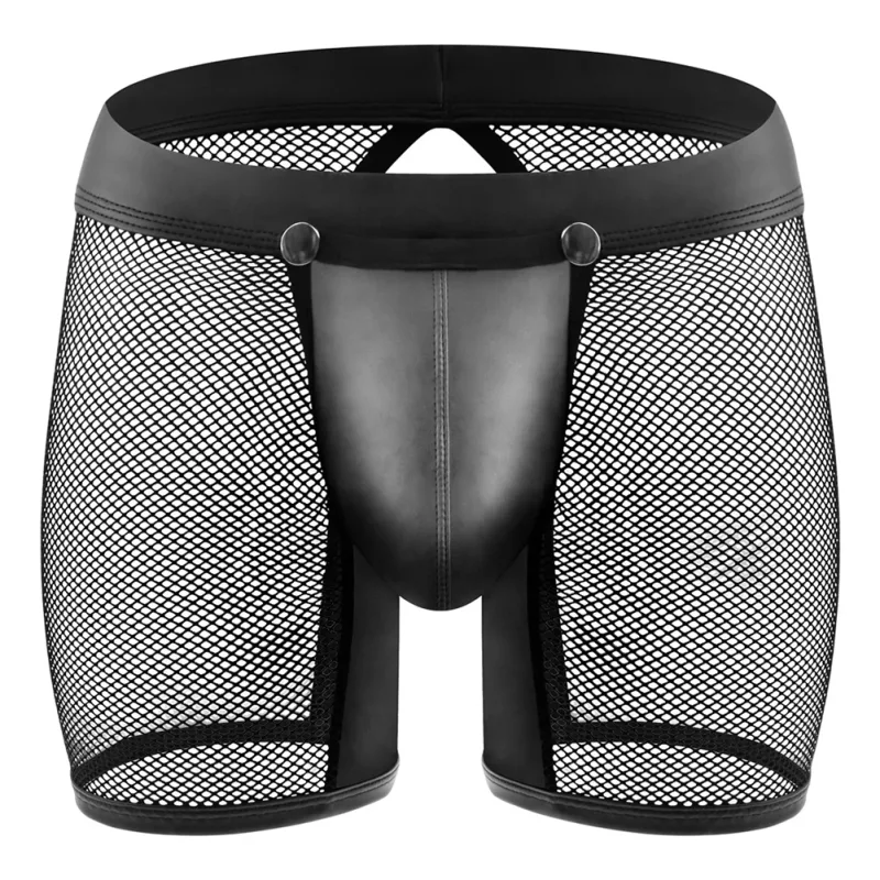 กางเกงขาสั้นถุงน่องผู้ชาย Fishnet ชุดชั้นใน Lounge เสื้อผ้าสไตล์ All Seasons ขนาดเฉลี่ย Fit ผ้าระบายอากาศ ธีมคลาสสิก