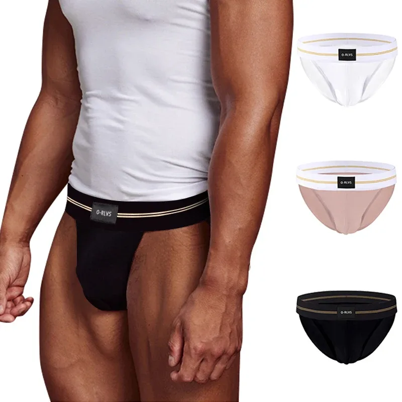 Mga Brief Panlalaking Seamless Hip Design Mens Underwaer Super Large Wide 5cm Elastic Band Independent Codpiece Boy Short Pants