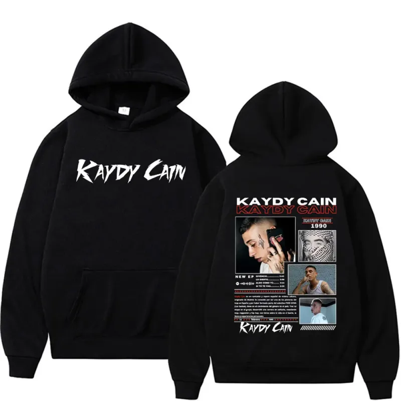 Raper Kaydy Cain Album 2026 Dessuadores amb caputxa gràfiques Homes Dones Moda Vintage High Street Dessuadores amb caputxa soltes de gran mida