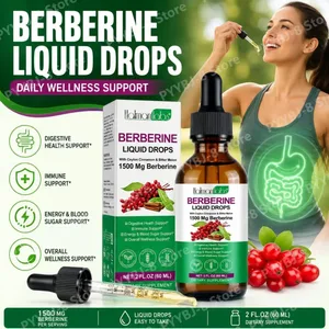 Holmanlabs Berberine dạng lỏng dạng giọt với quế Ceylon và mướp đắng Hỗ trợ sức khỏe tiêu hóa 1500 Mg Thuần chay không biến đổi gen 60 ML