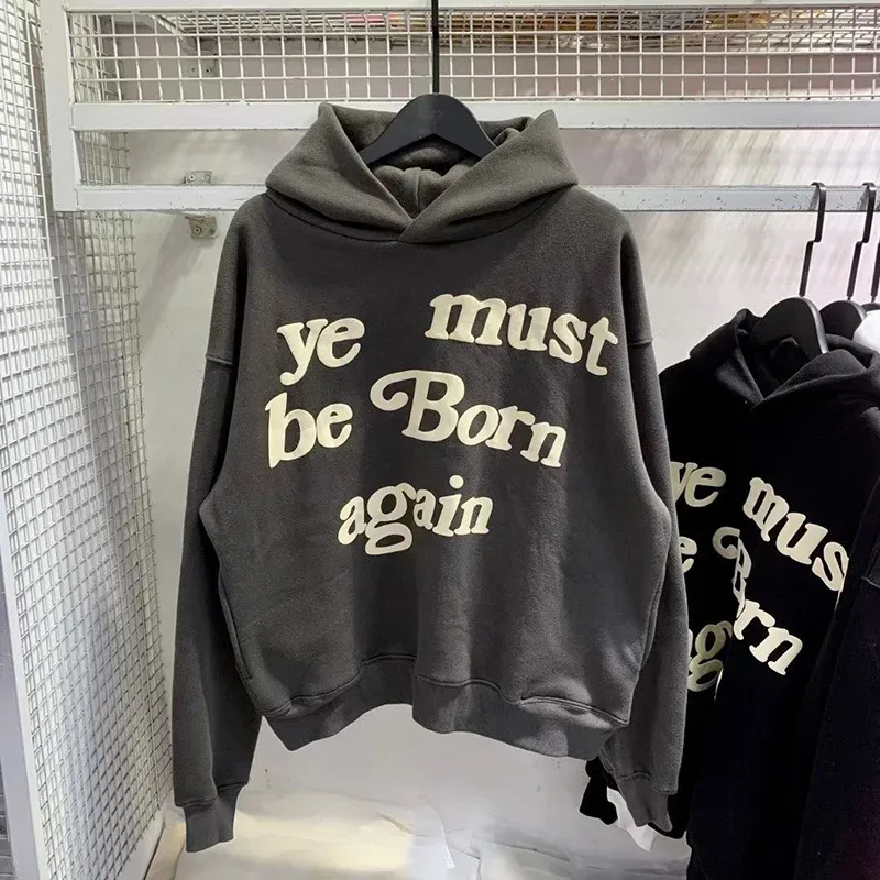 23FW Classic Foam Logo Ye Must Be Born Again Sweat à capuche pour homme et femme, surdimensionné, Kanye West CPFM.XYZ, multicolore