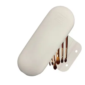 1 PC pinceau de maquillage en Silicone doux Portable pinceaux cosmétiques pour le visage grande capacité sac de pinceau de maquillage lavable étui de support de pochette de maquillage