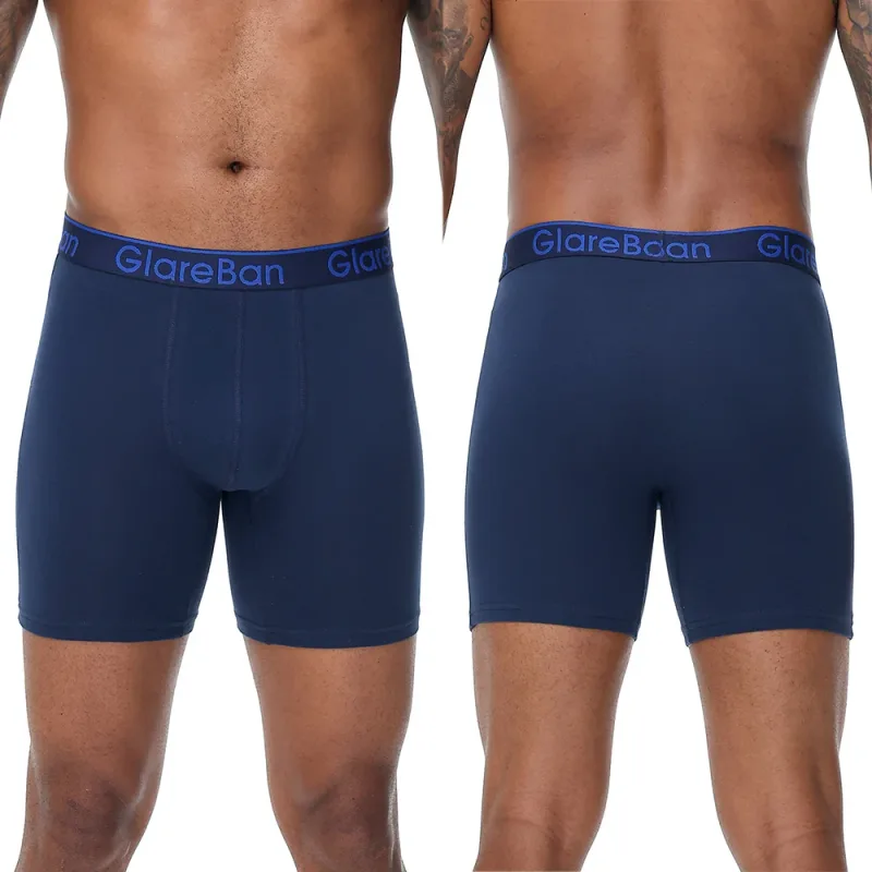 5pc Set Seluar Dalam Boxer Kapas Rawak Pertengahan Panjang Lelaki Seluar Dalam Lelaki untuk Lelaki Boxershorts Slip Seluar Dalam Lembut Seluar dalam Jenama