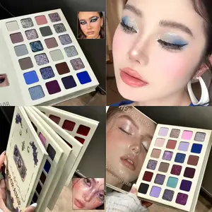 78 barev Profesionální paleta očních stínů Book Design All In One Makeup Set Shimmer Matte Highlighter Contour Blush Lip Gloss Cos