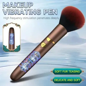 10 Gear Vibration Makeup Brush Electric Makeup Brush USB Rechargeable Cosmetic Brush For Liquid Powder Blusher Concealer