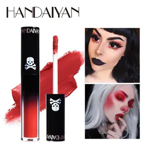 Matt Vampire Black Lila Läppstift Vattentätt Långvarigt Läppglans Halloween Jul Fuktgivande Pigmenterad Lip Makeup