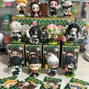 2026 Tanjiro Kamado Nezuko Demon-Slayer Anime Cartoon Figure Blind Box Creative Personalized Statue Ornament Surprise Gift Gift Box