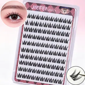 Lijmvrije zelfklevende valse wimpers Wimpers Volumineus Pluizig Dikke Manga-stijl Clusterwimpers DIY Oogmake-up Verlenging