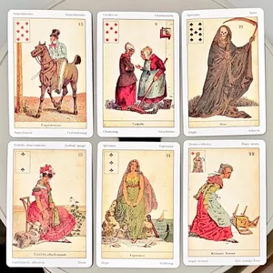 Sibilla Indovina Oracle Cards 10,5 * 6 cm Baralho de adivinhação vintage de 52 cartas - estilo vitoriano multilíngue