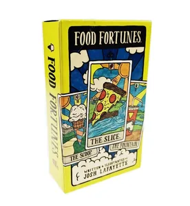 Noile 78 de cărți ilustrate pentru mâncare și băutură, colecția de tarot, averi alimentare, pachete mistice, jocuri de masă, divinație imaginativă