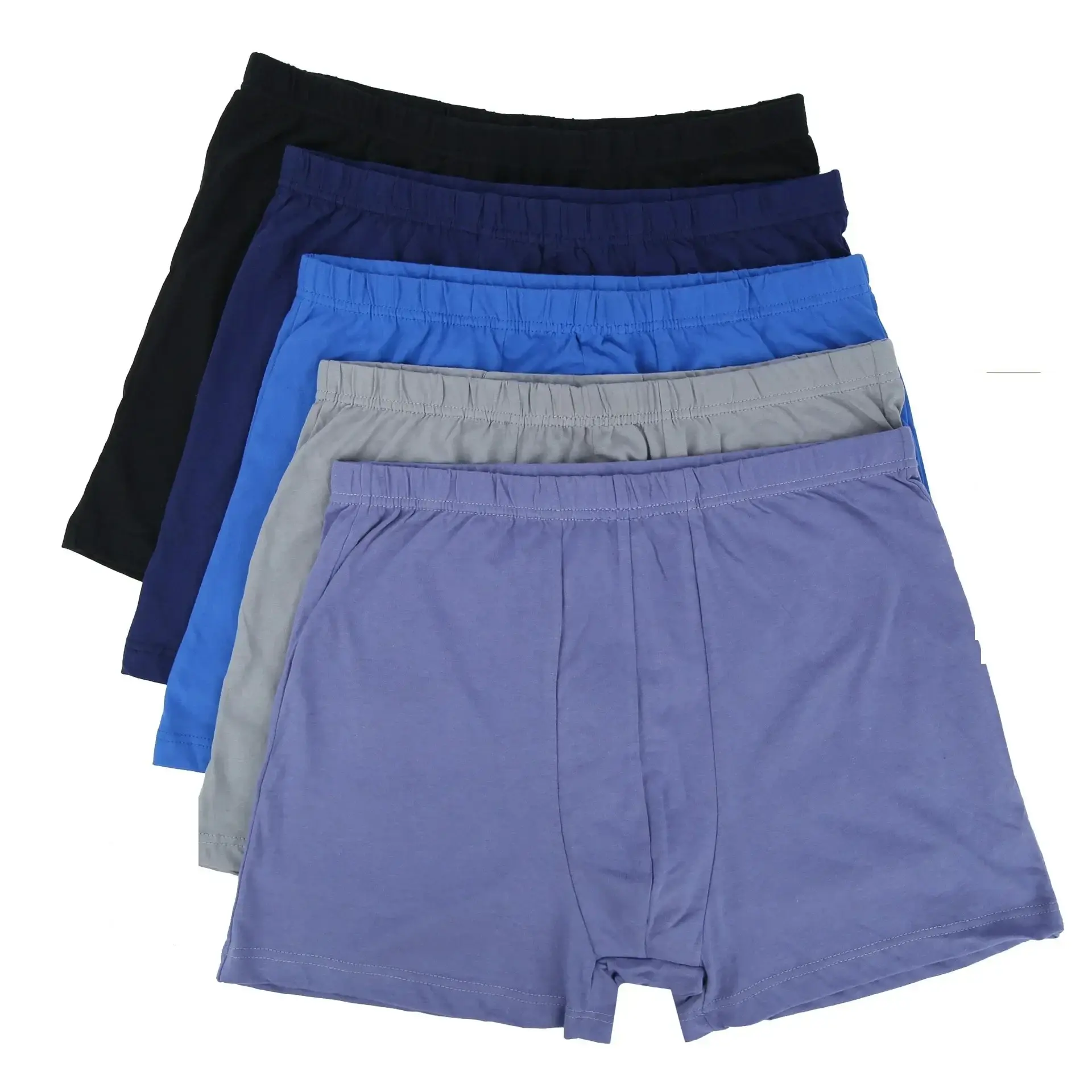 4PCS Men's 8XL 10XL Cotton Boxer Briefs Breathable Anti Chafing Loose Underwear Plus Size Bulk with Elastic Waistband