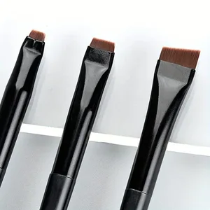 Set Berus Solek 3pcs Berus celak bilah berus kepala serong halus berus kening garis celak celak ultra nipis berus pembayang mata solek b
