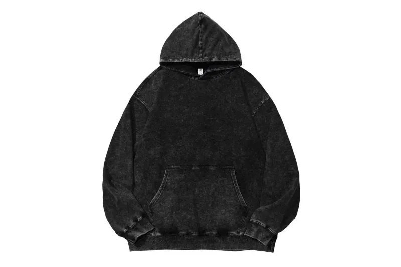 350 gramů Retro, praná kyselina, 100% bavlna All-In-One čepice Mikina s kapucí Vysoce kvalitní sportovní košile volného střihu Vlastní logo