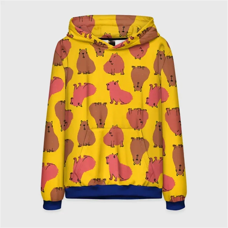 2026 Autumn/Winter Best-Seller Fun Anime-Style Hoodie Featuring Little Yellow Duck and Pufferfish Comfortable Hooded Sweatshirt