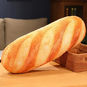 Malambot na French Bread Plush Pillow Stuffed Printing Images Food Plushie Peluche Party Prop Decor Regalo ng Lalaking Kasamang Natutulog