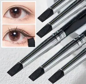 Øyenbryn Eyeliner Brush Profesjonell flerbruks silikon flat blad eyeliner børste Nøyaktige detaljer Bryn Kontur Makeup Brushes