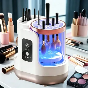 Elétrica 3 em 1 escova de maquiagem máquina limpeza escova secador portátil automático usb escovas cosméticas ferramenta mais limpa