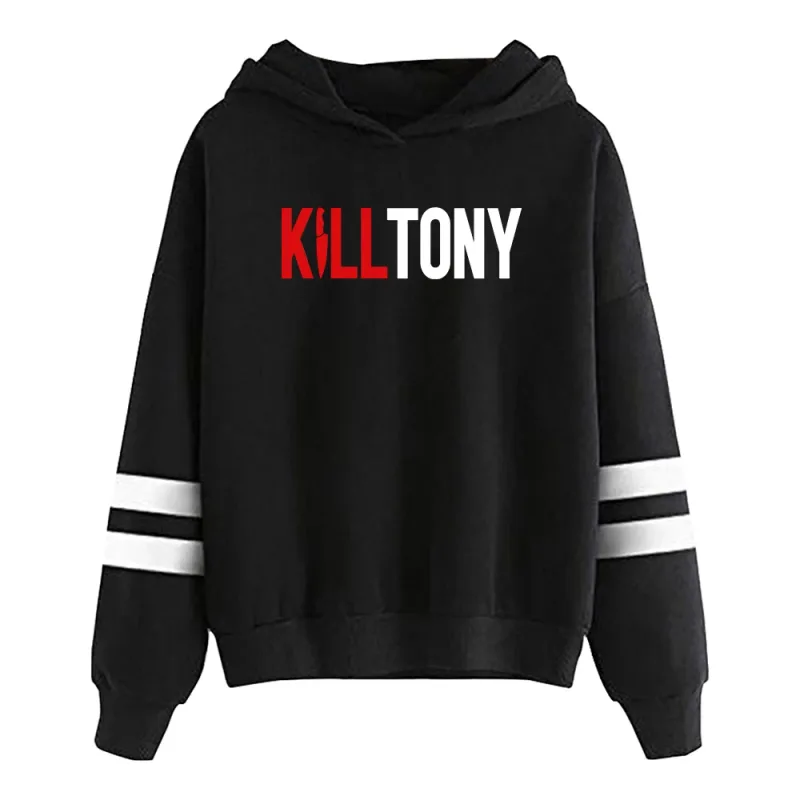Kill Tony Merch 까마귀 유니섹스 포켓리스 평행 바 슬리브 streetwear 여성 남성 후드 티셔츠 웃긴 옷