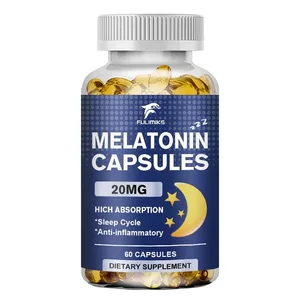 Melatonină 20 mg Supliment alimentar pentru somn 120 de capsule cu aromă de căpșuni Conține melatonină - Somn sănătos