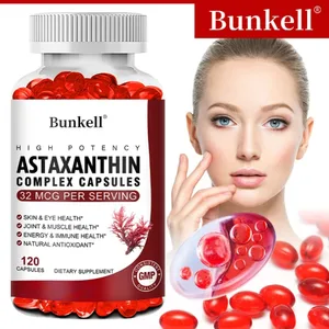 Astaxanthin Complex Capsules - with Fish Oil Antioxidant Supports Vision Eye and Skin Muscle Joint and Immune Health