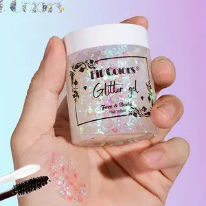 100Ml Lấp Lánh Gel Phấn Mắt Chất Lỏng Mặt Cơ Thể Lớn Đầm Gel Đa Năng Nhiều Màu Sắc Rời Kim Sa Lấp Lánh Kem Trang Trí Tiệc