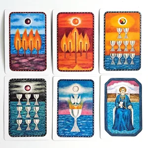 Қатты қораптағы Jungian Tarot палубасы Белсенді қиялға арналған 78 қос бедерлі карталар Юнг архетиптері психологиясы