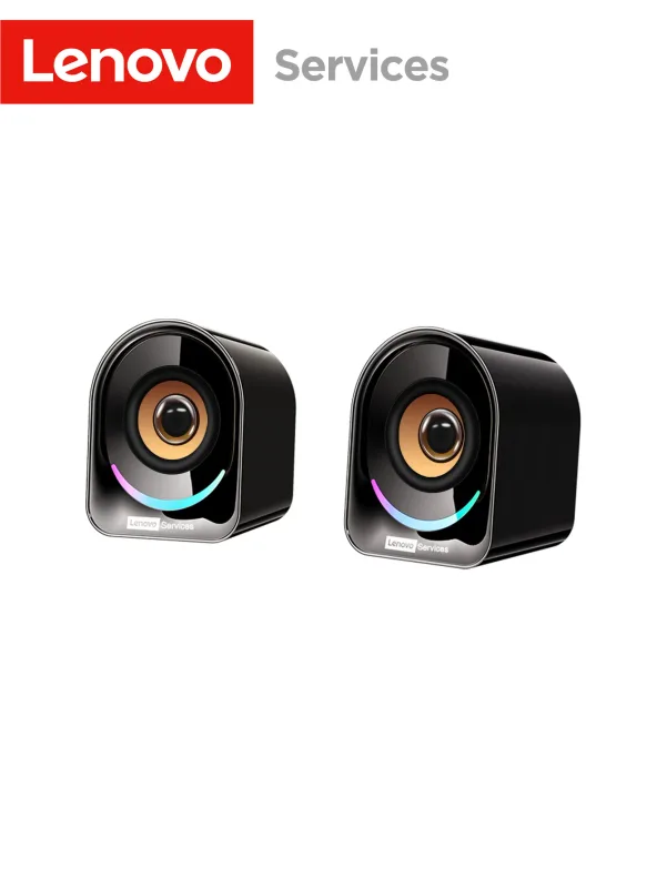 Alto-falantes de mesa Lenovo Alto-falantes pequenos portáteis Alto-falantes de computador Desktop Laptop Home Mini alto-falantes com fio Pequenos alto-falantes multimídia de mesa para laptop
