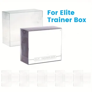 5/10 unidades de capas protetoras de plástico ETB para Elite Trainer Box – 360° Visão clara, antiarranhões, à prova de poeira, durável, armazenamento de cartão PET