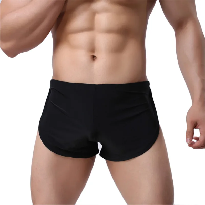 Homme culottes sous-vêtements boxeurs respirant hommes Boxer pyjamas côté fendu caleçon Cueca Homem Shorts vêtements de nuit