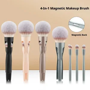 NOVÝ štětec na pudr na make-up se štětci na štětce na oční stíny 4 v 1 vše v jednom magnetickém štětci na pudrový štětec na líčení