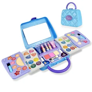 Kit de maquillage pour filles, jeu de simulation, jeu de princesse avec jouets, ensemble de maquillage cosmétique lavable et Non toxique, cadeaux pour filles et enfants
