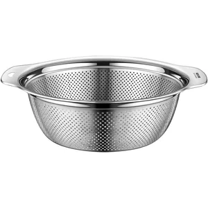 Chứng nhận LFGB Bồn rửa thoát nước nhà bếp bằng thép không gỉ 304 Đường kính 23cm ~ 31cm Rây lọc có lỗ nhỏ dày đặc