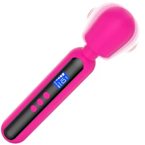 Potente vibratore AV con bacchetta magica per stimolatore del clitoride del punto G delle donne con display a LED Muscoli massaggiatore Masturbatore Giocattolo adulto del sesso