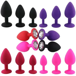 Soft Silicone Anal Butt Plug Unisex Sex Toys Men Prostate Massager Adult Gay Ass Stuffed Anal Trainer Massager for Couples
