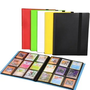 Fichário de cartão com 9 bolsos, cartão de negociação, álbum de exibição, suporte de bolso de carregamento lateral 360 para tcg yugioh mtg, livro de cartas de jogo