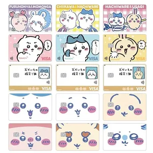 Sarjakuva Kawaii Chiikawas luottokortti ihotarrat Söpö matta tarra VISA JCB Mastercardille ja muille IC-korteille