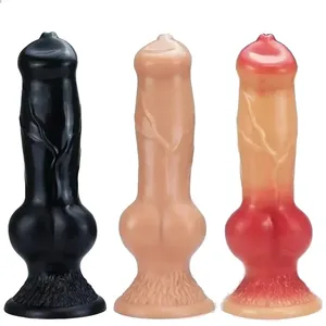 Realistic Huge Dog Dildo Anal Plug With Suction Cup Silicone Big Butt Plug Prostate Massager Adult Sex Toys for Men Women