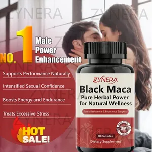 Las mejores cápsulas naturales para mejorar el rendimiento masculino, Maca, potente suplemento de larga duración, ayuda al rendimiento, energía saludable para hombres
